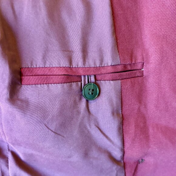 Madewell Caldwell Double Breasted Blazer Red Burgundy Long Classic Jacket - Picture 7 of 9